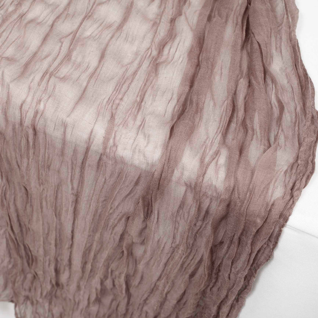 Cheesecloth Table Runner - Mocha close up