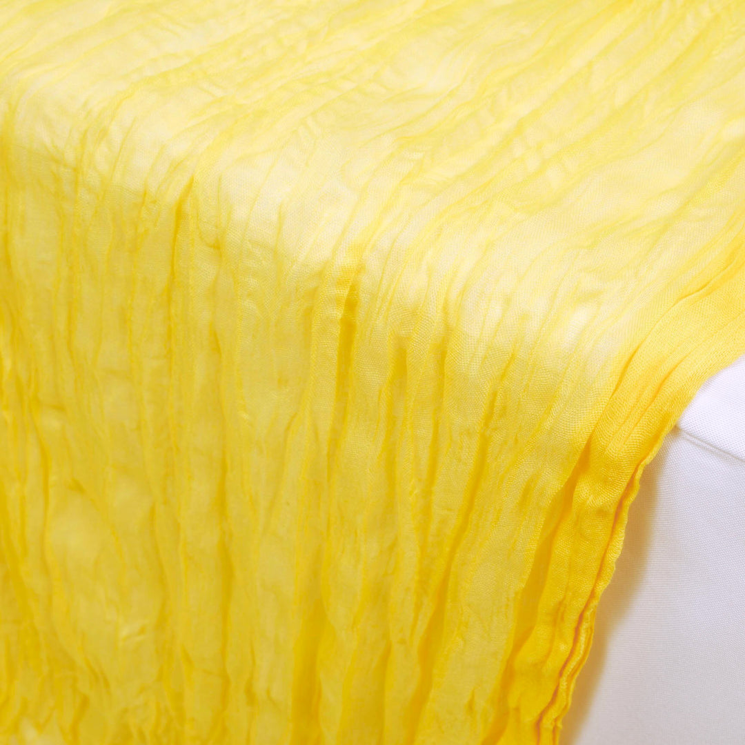 Cheesecloth Table Runner - Yellow close up