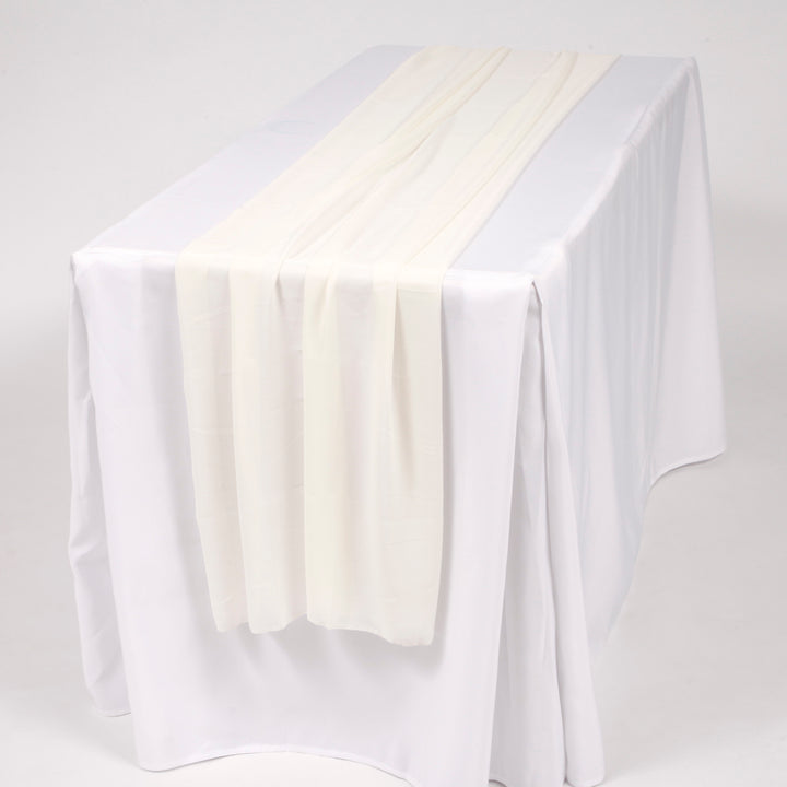 Chiffon Table Runner - Ivory - 70x300cm