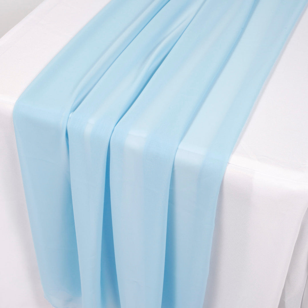 Chiffon Fabric - Light Blue (1.5x10m) example as runner