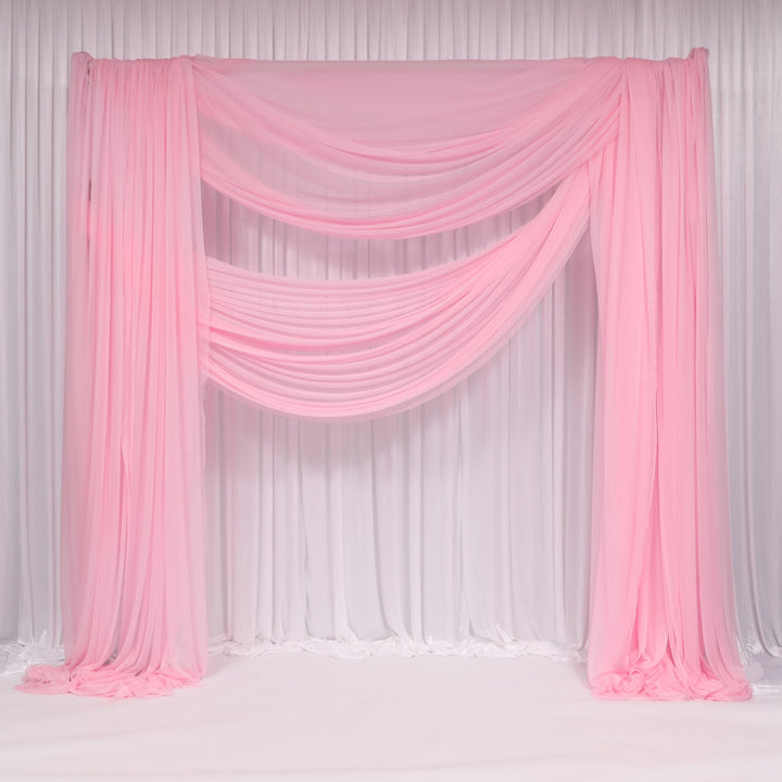Sheer Stretch Crepe Chiffon Fabric - Light Pink (1.6x28m)