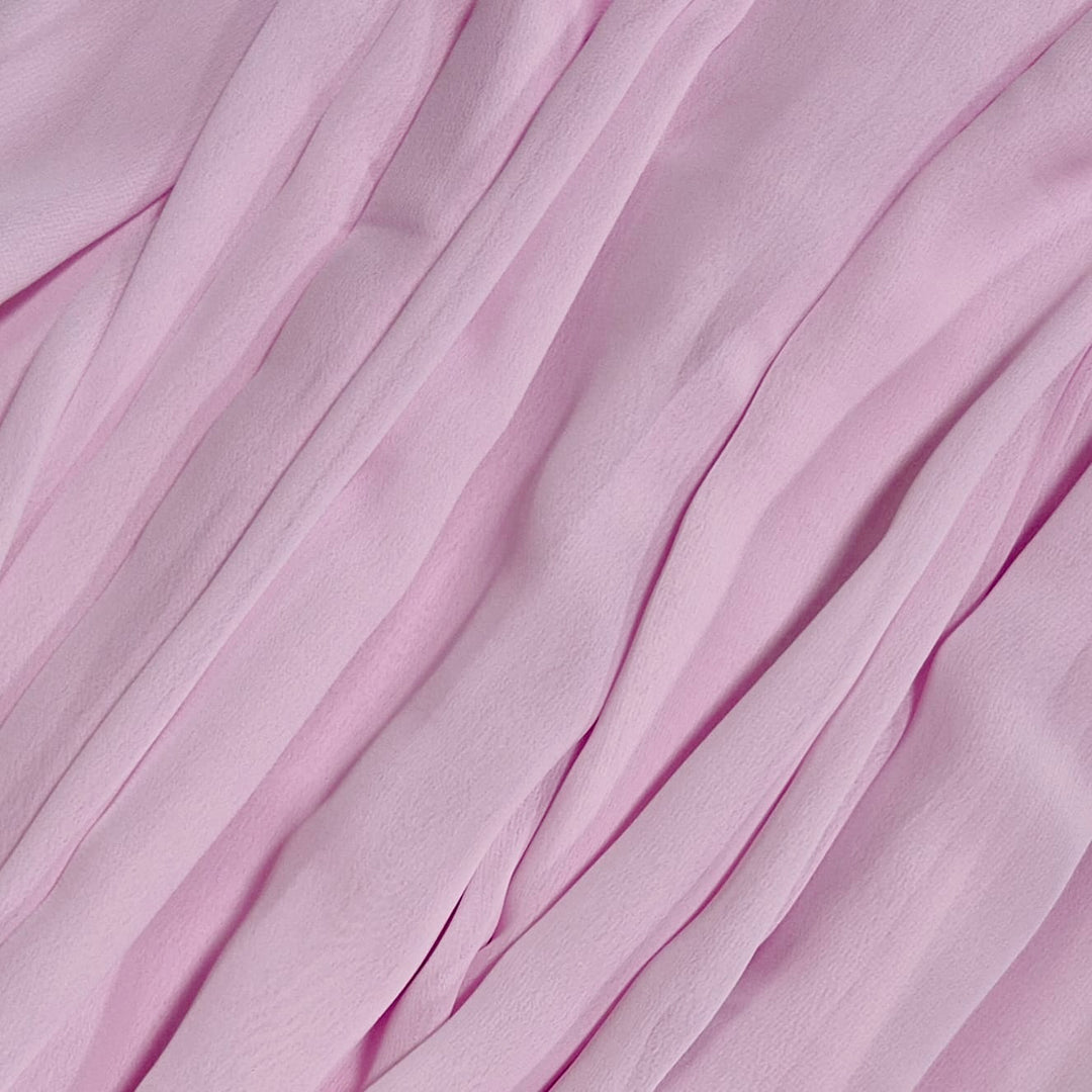 Chiffon Fabric 1.5x10m - Light Pink, fabric bunched together