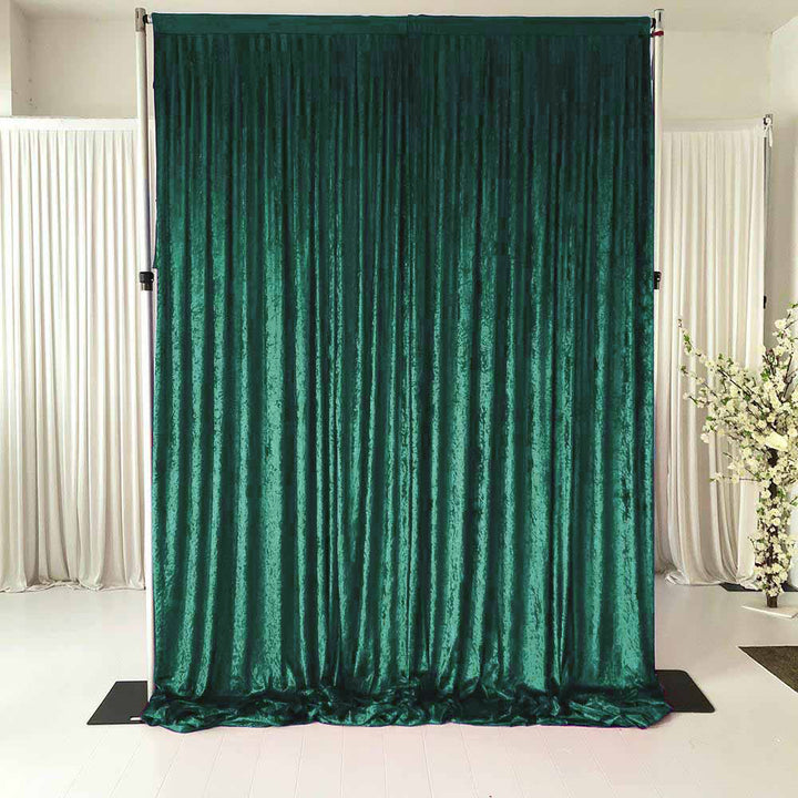 Emerald Green Velvet Backdrop Curtain - 3 meters length x 3 meters high