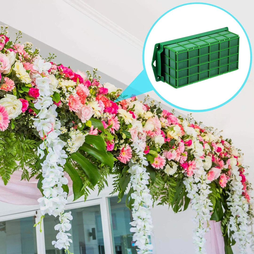 Florist Foam Brick Enclosed Cage in backdrop setting