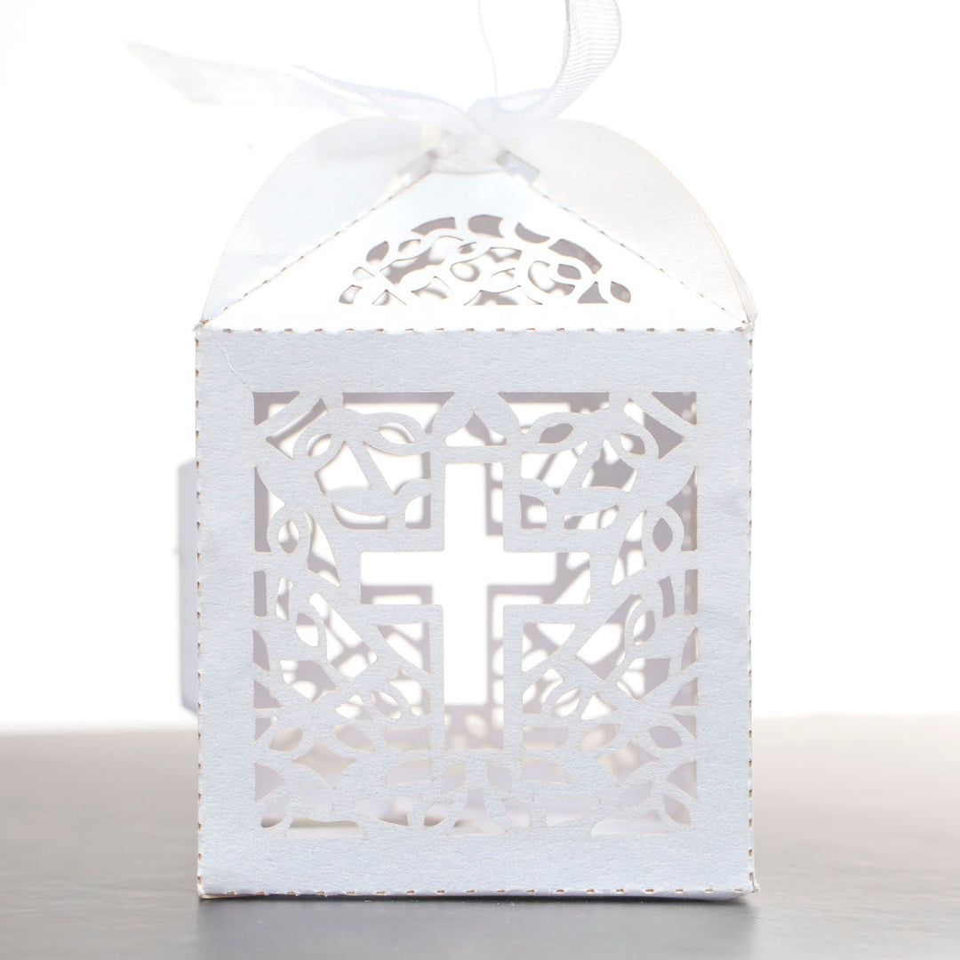 Favour Bomboniere Box - Laser Cut cross