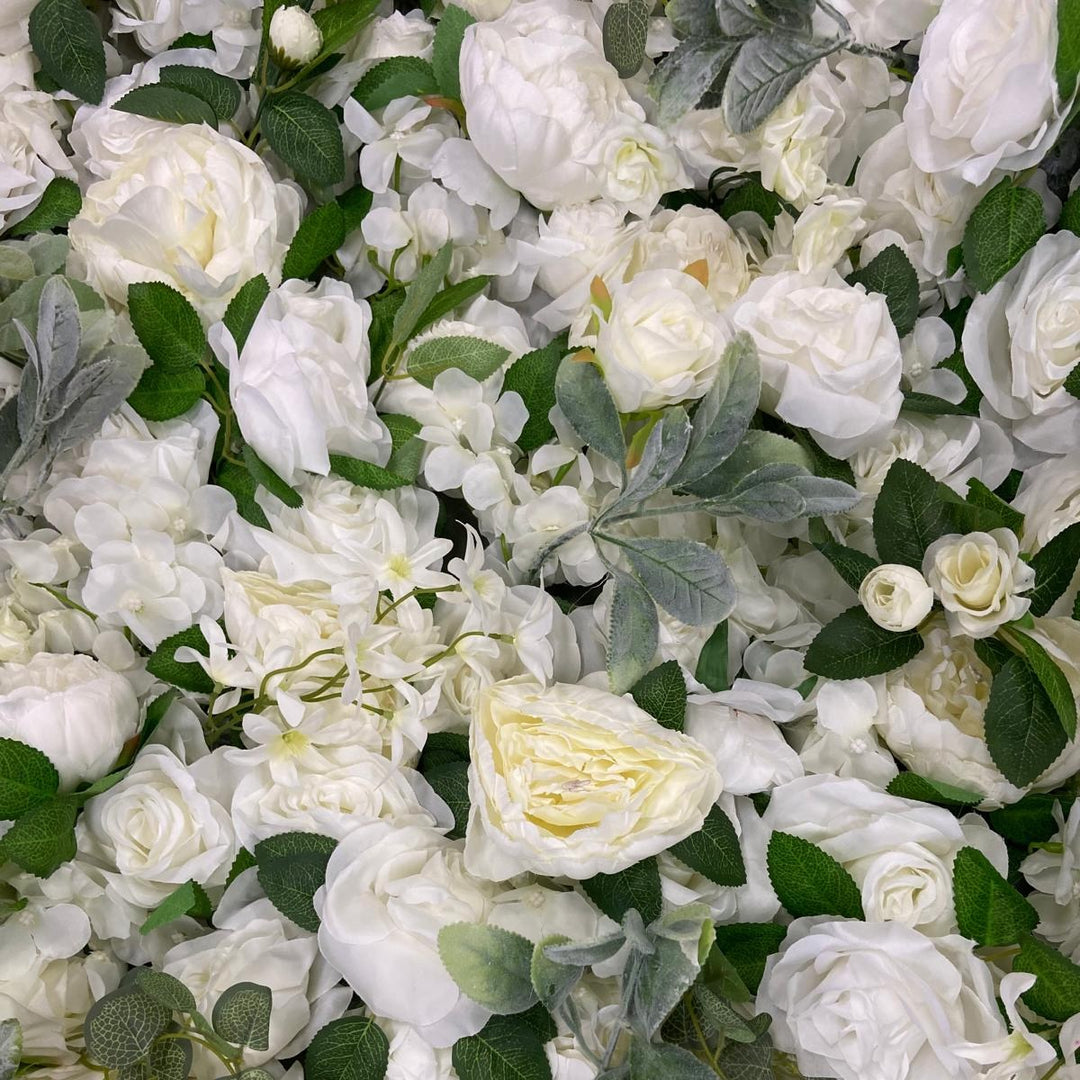 3D Flower Wall Backdrop Curtain - White (3x3m ROLL UP)