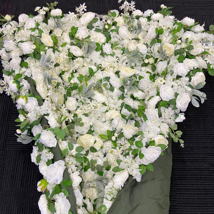 3D Flower Wall Backdrop Curtain - White (3x3m ROLL UP)