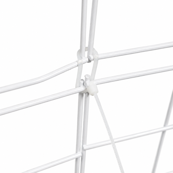 Flower Wall Mesh Stand Frame - Square Edge - White (2mx1.5m) tie with zip tie