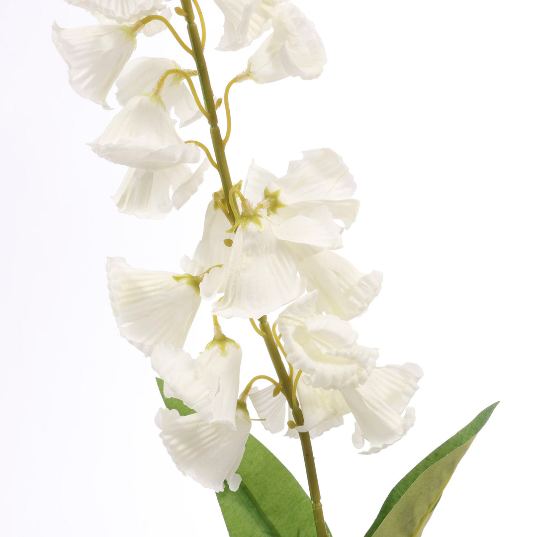 Artificial Foxglove - Large Stem - White close up 1