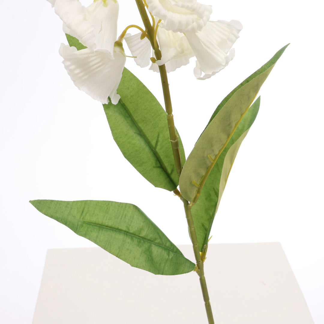 Artificial Foxglove - Large Stem - White close up 3
