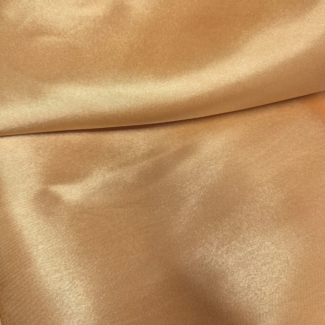 Gold Satin Tablecloth Swatch Close Up