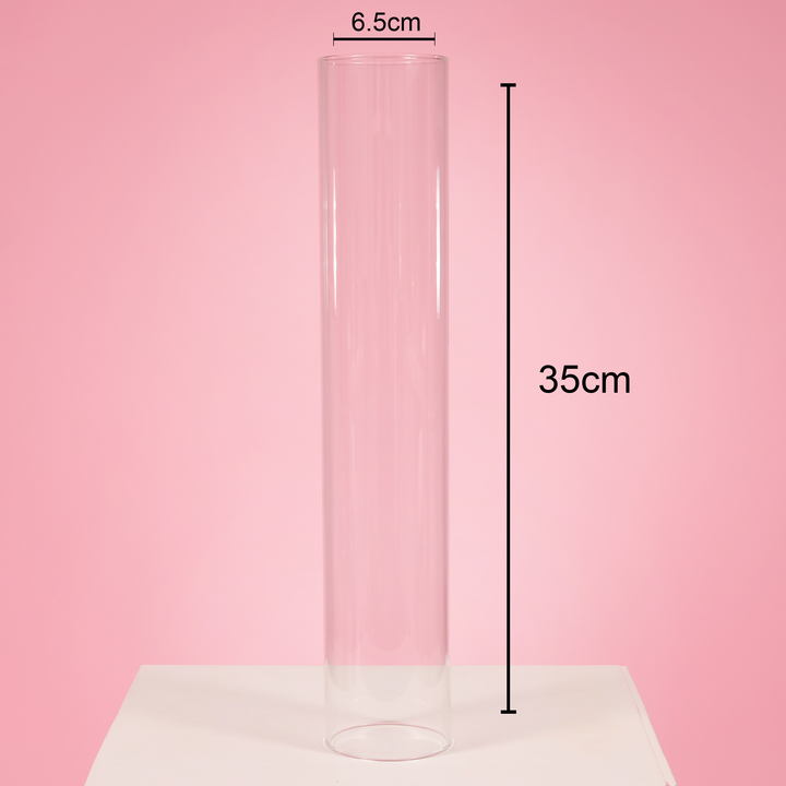 Glass Candle Sleeve (6.5x35cm) dimensions