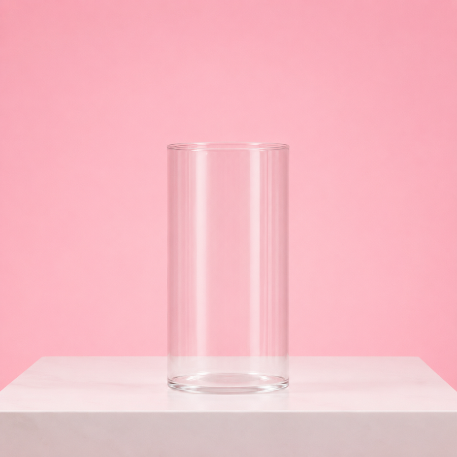 Glass Cylinder Vase (8x15cm)