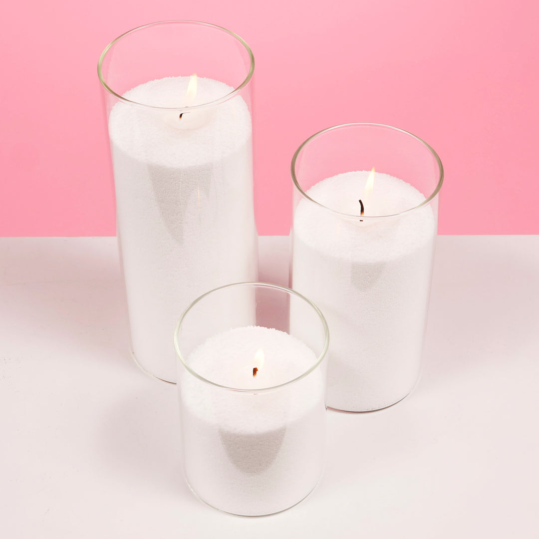 Glass Cylinder Vase (8x15cm) all vases top view