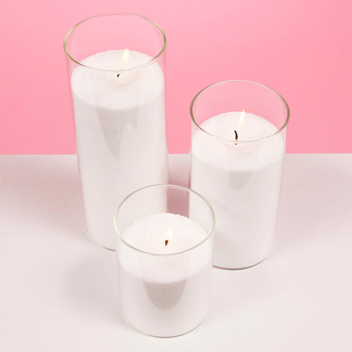 Glass Cylinder Vase (8x15cm) all vases top view