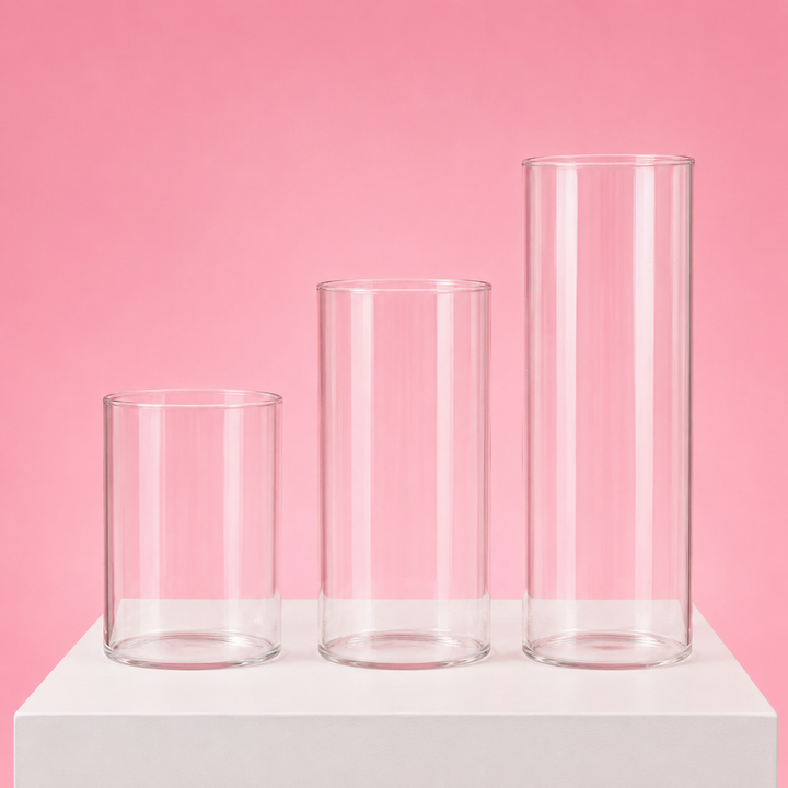 Glass Cylinder Vase (8x15cm) all three sizes