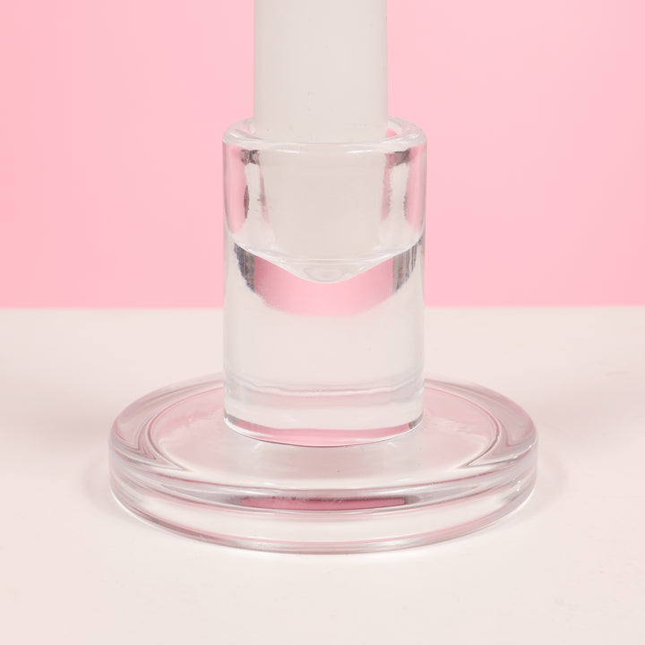 Glass Taper Candle Holder - Modern Disc (Style 4)