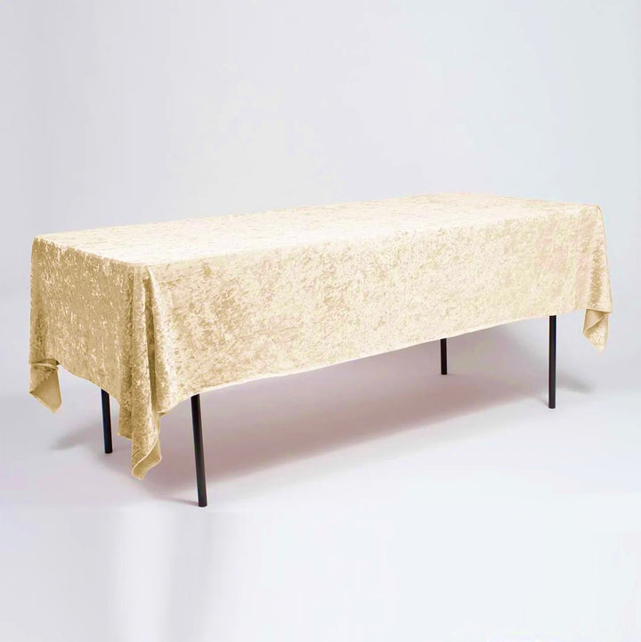 CLEARANCE Velvet Rectangle Tablecloth - Gold (153x259cm)
