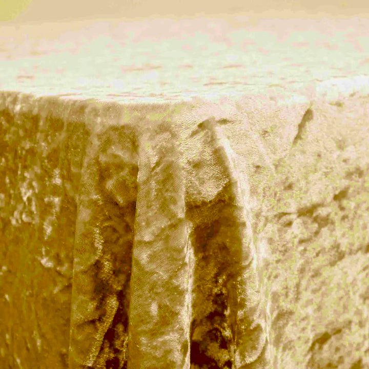 CLEARANCE Velvet Rectangle Tablecloth - Gold (153x259cm)