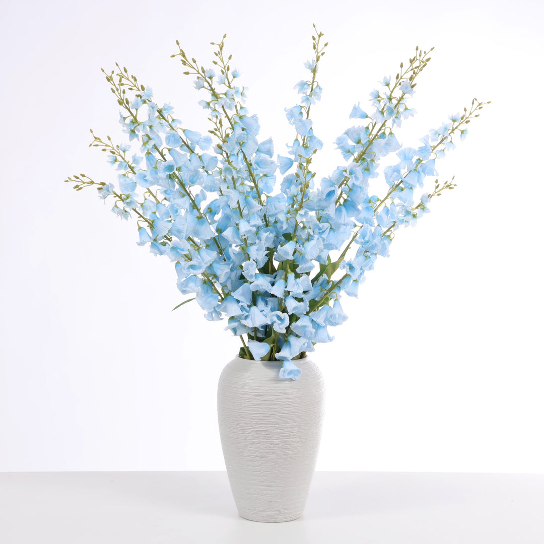 Textured Centrepiece Urn Shaped Vase - Light Grey (18x34cm)