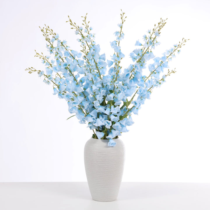 Textured Centrepiece Urn Shaped Vase - Light Grey (18x34cm)