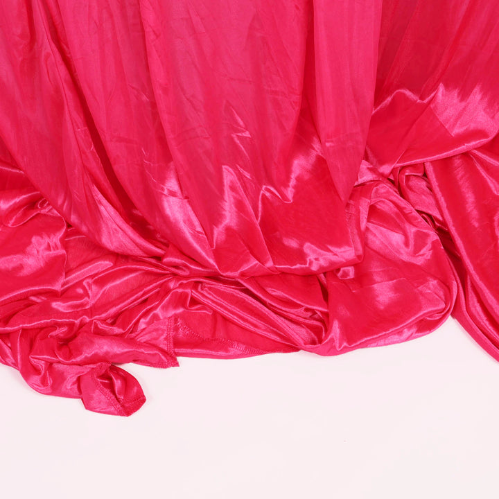 Ice Silk Satin Backdrops - No Swag - Hot Pink (3x3m) close up