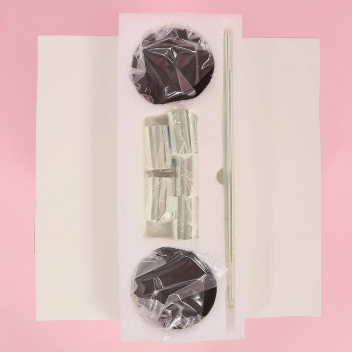 Taper Candle Holders Modern Straight Style - Silver (33cm)