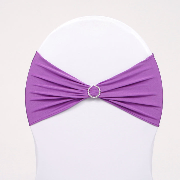Lycra Chair Bands Shimmer - Lilac