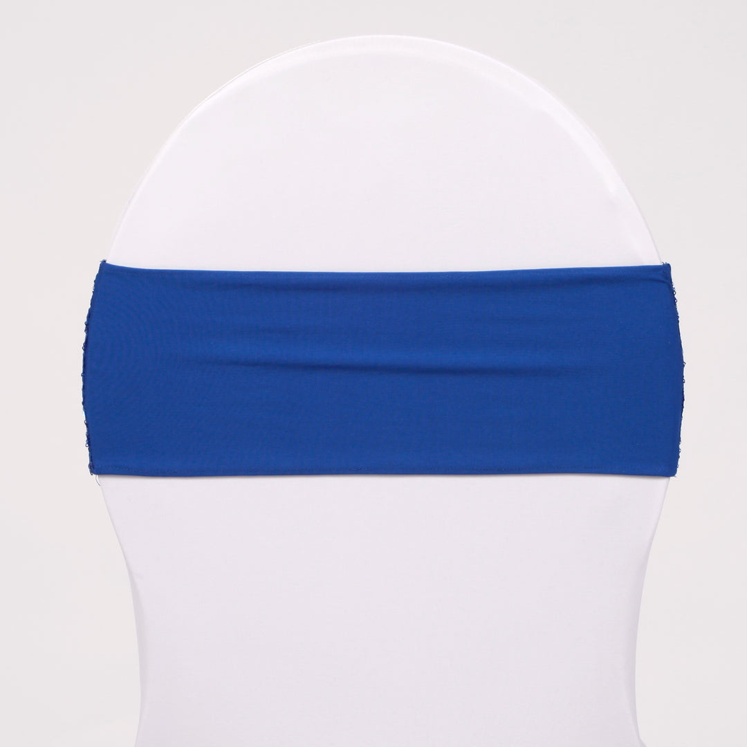 Sequin Lycra Chair Bands - Royal Blue, back