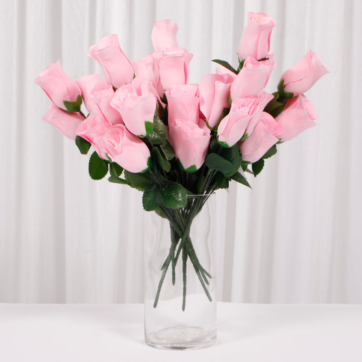 CLEARANCE Artificial Silk Premium Rose Bud Bouquet - Light Pink