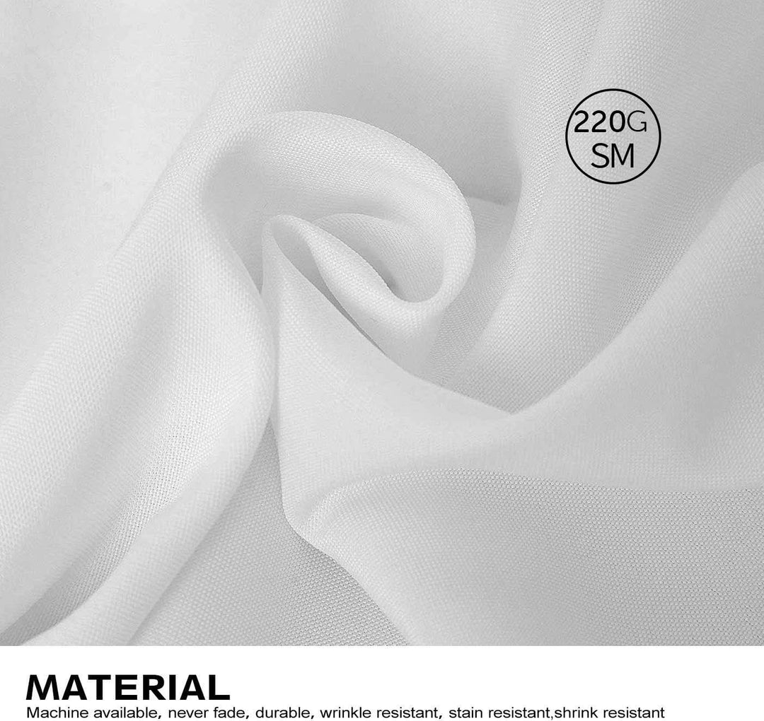 White Round Tablecloth (220cm) 220gsm