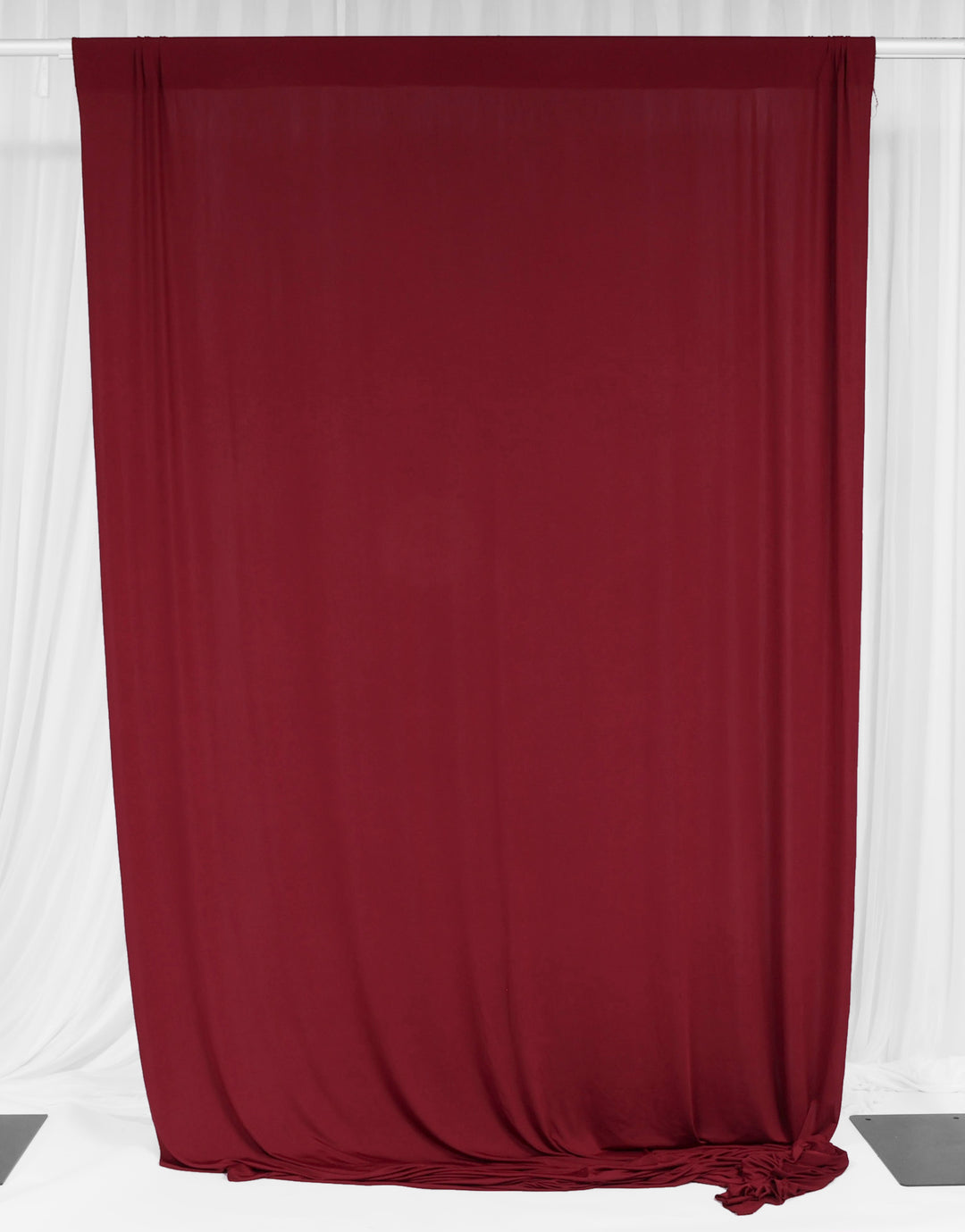 Lycra Backdrop Convertible Panels - Burgundy (1.6x3m) single curtain flat