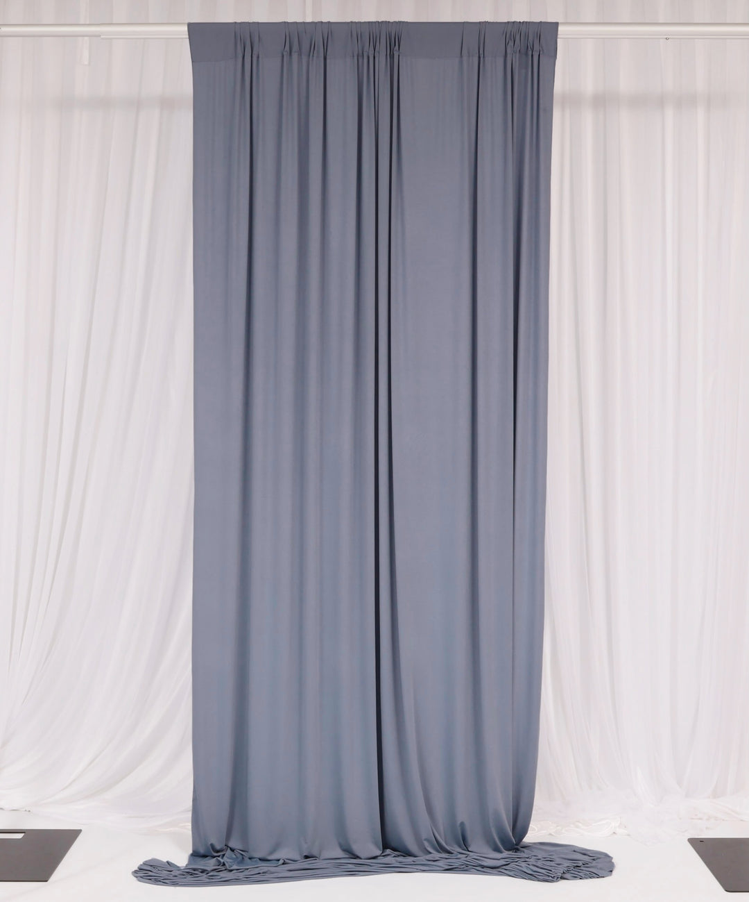 Lycra Backdrop Convertible Panels - Dusty Blue (1.6x3m) single curtain