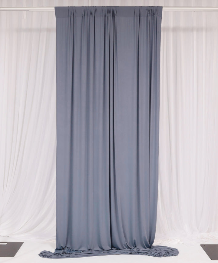 Lycra Backdrop Convertible Panels - Dusty Blue (1.6x3m) single curtain