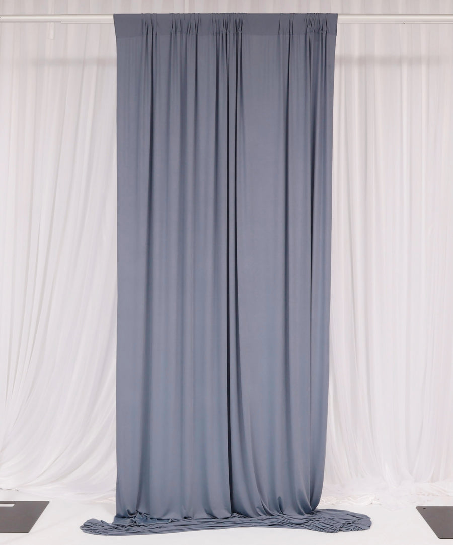 Lycra Backdrop Convertible Panels - Dusty Blue (1.6x3m) single curtain