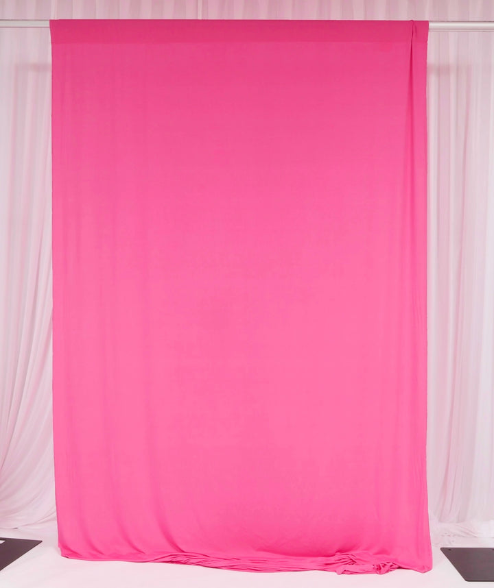 Lycra Backdrop Convertible Panels - Hot Pink (1.6x3m), fully open, no pleating