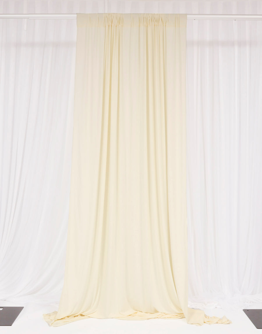 Lycra Backdrop Convertible Panels - Ivory (1.6x3m) single curtain