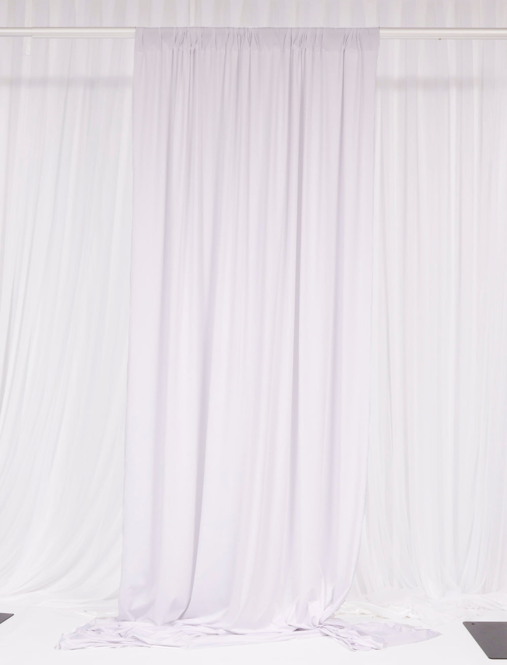 Lycra Backdrop Convertible Panels - White (1.6x3m) single curtain