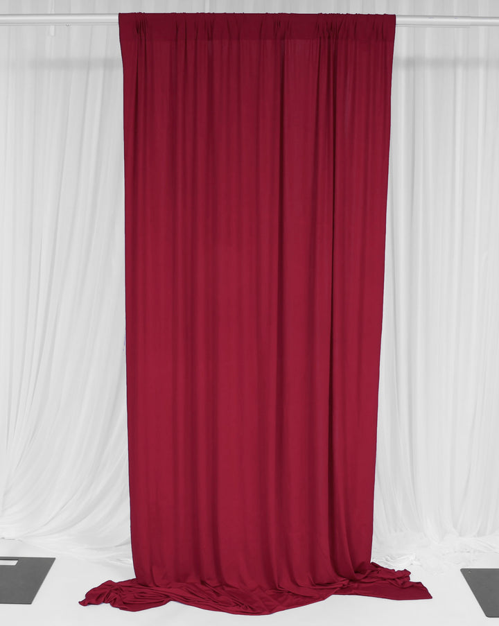 Lycra Backdrop Convertible Panels - Wine Red (1.6x3m) curtain style
