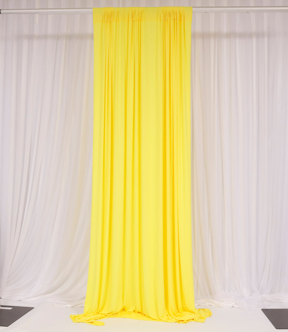 Lycra Backdrop Convertible Panels - Yellow (1.6x3m) single curtain