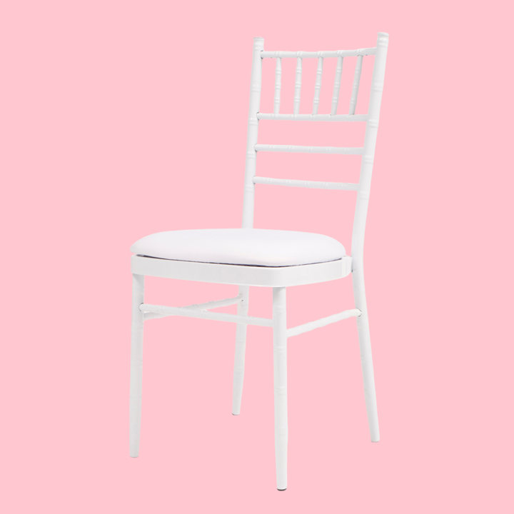 Lycra Cushion Cover - White, on white chair