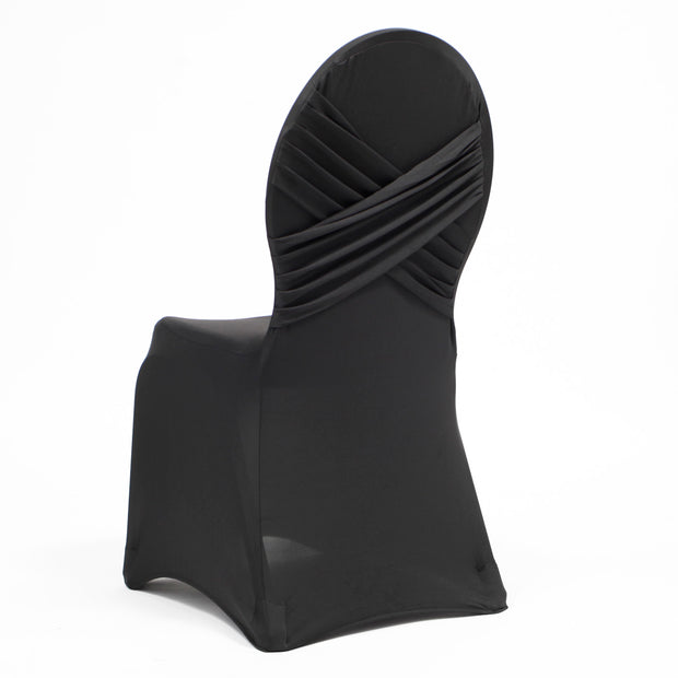Madrid Black Lycra Chair Covers (180gsm)