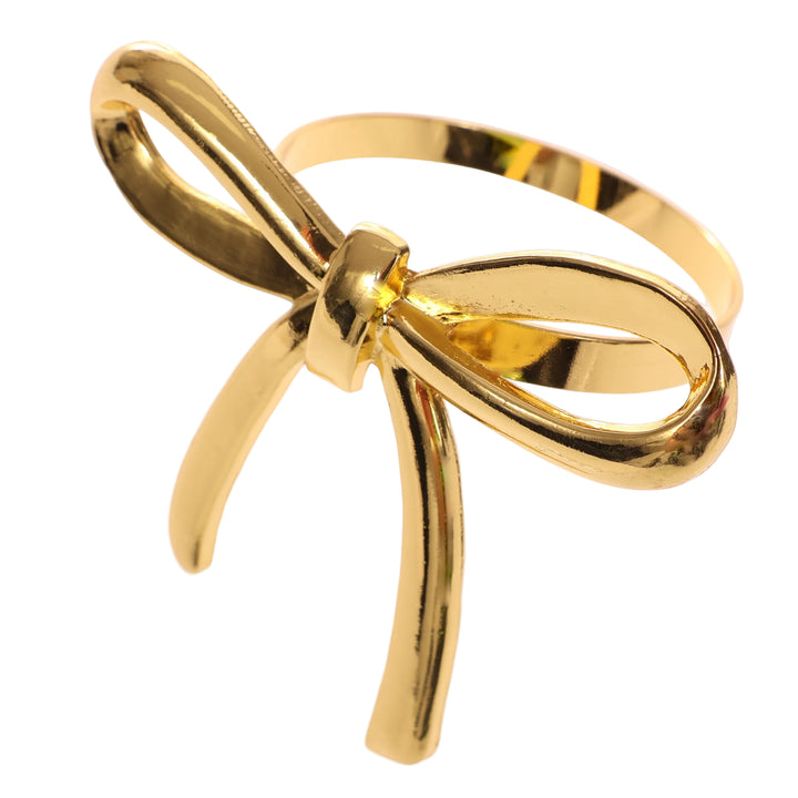 Metal Bow Napkin Ring - Gold