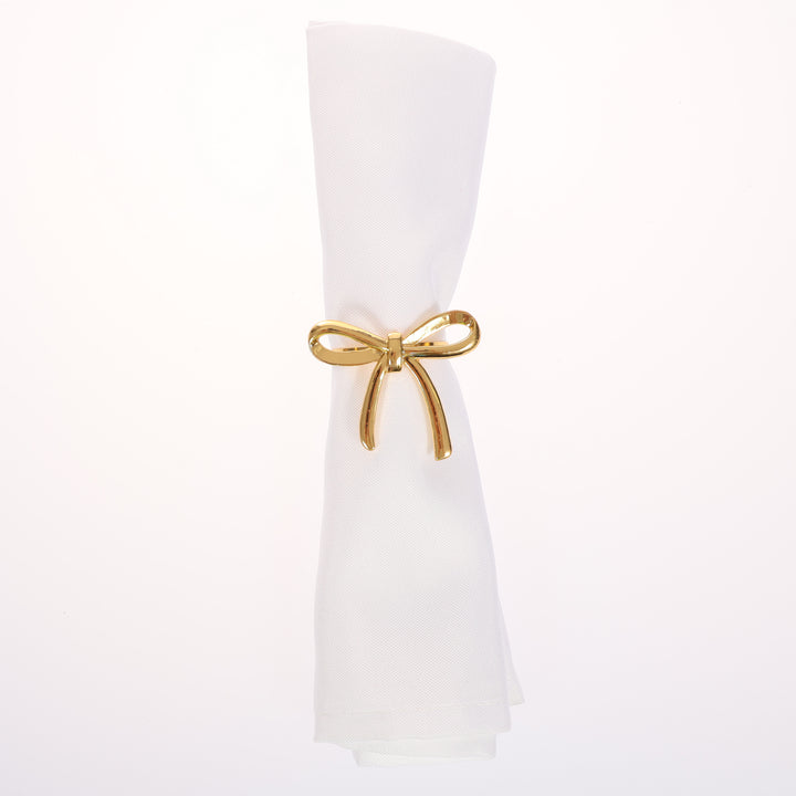 Metal Bow Napkin Ring - Gold