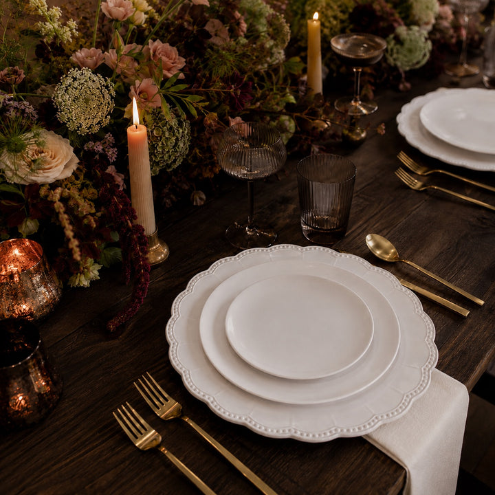 Charger Plate - Scalloped Rim - White