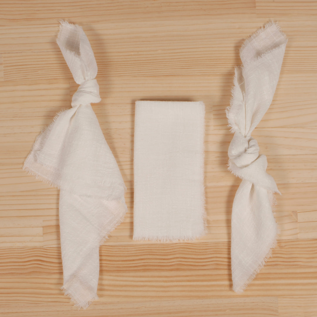 Rustic Cotton Napkins - Off White (42x42cm)