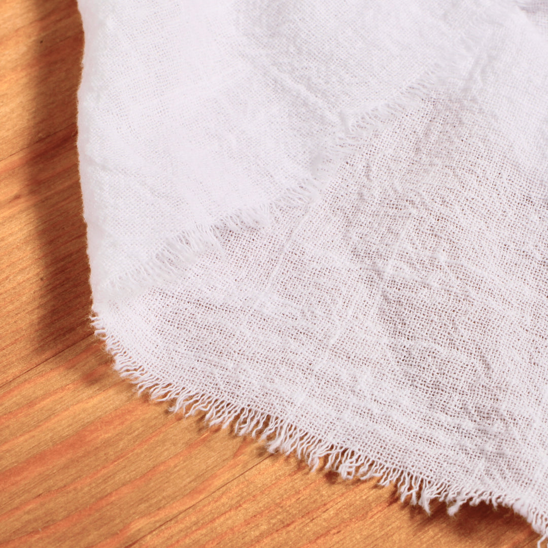 Rustic Cotton Napkins - White (50x50cm) close up of material