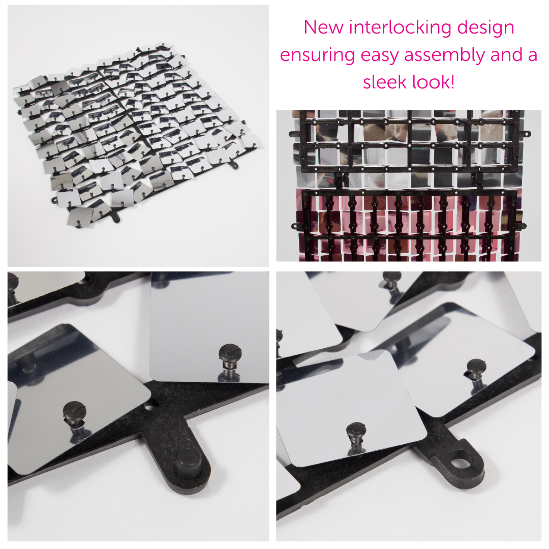 Sequin Shimmer Wall Backdrop Panels - Red