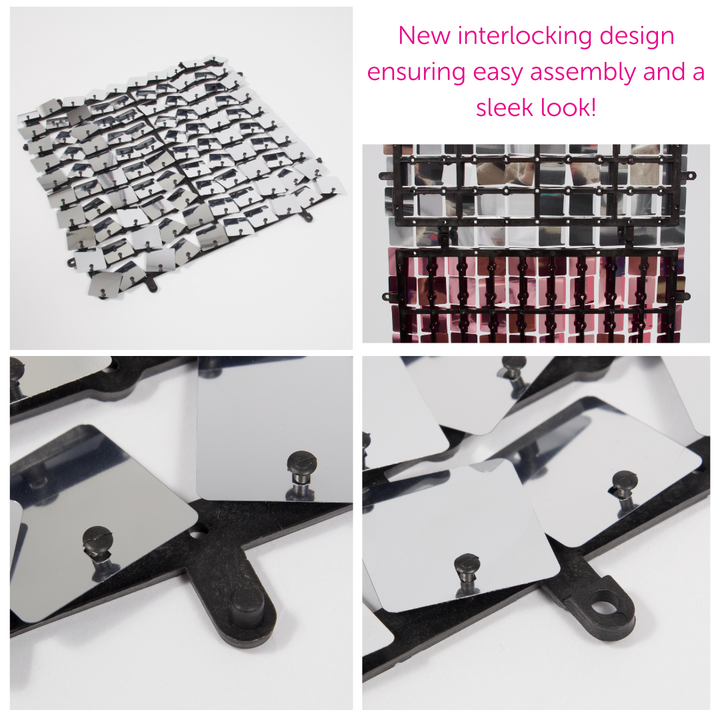 Sequin Shimmer Wall Backdrop Panels - Red