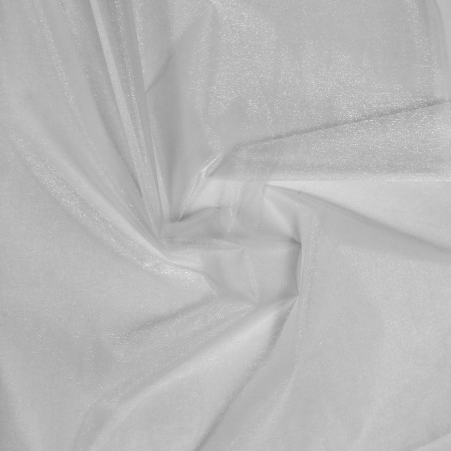 Organza Fabric Roll - White (75cmx27m) closeup material scrunched